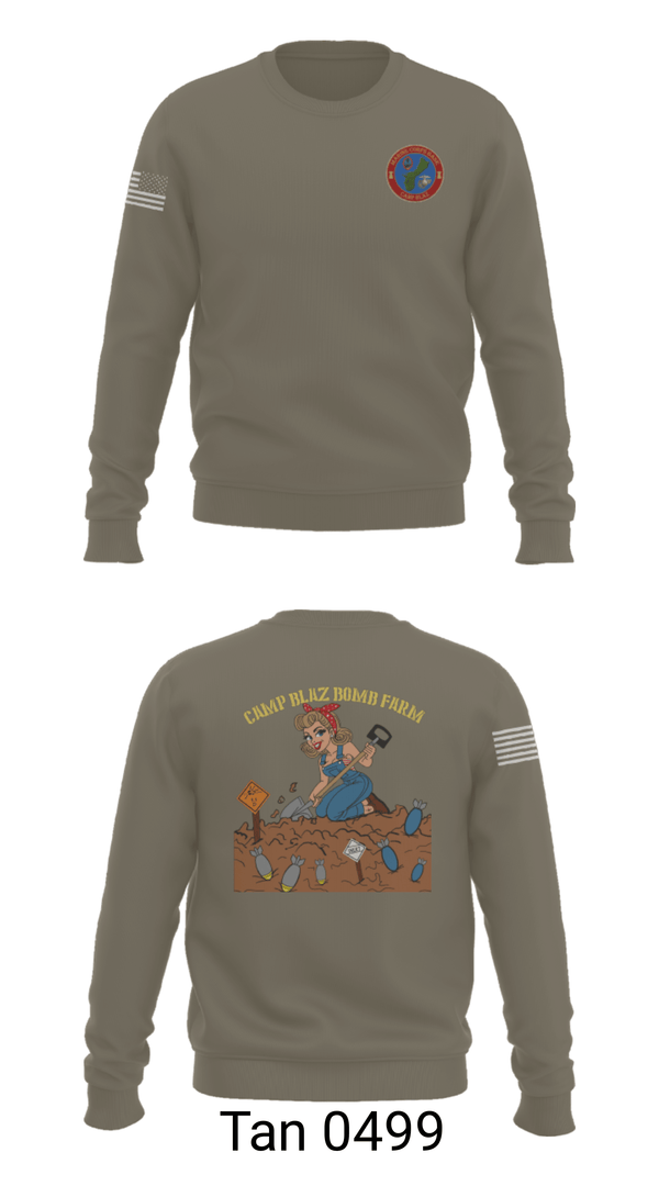 Crew Neck Sweatshirt, MCB Camp Blaz Ordnance, Marines, Teamtime, Team time, sublimation, custom sports apparel, team uniforms, spirit wear, spiritwear, sports uniforms, custom shirts, team store, custom team store, fundraiser sports, apparel fundraiser