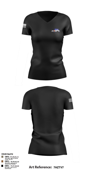 Womens Short Sleeve Vneck Shirt, USS Colorado, Navy, Teamtime, Team time, sublimation, custom sports apparel, team uniforms, spirit wear, spiritwear, sports uniforms, custom shirts, team store, custom team store, fundraiser sports, apparel fundraiser