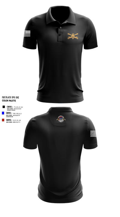 Delta Troop 3-17 CAV 34890879 Short Sleeve Performance Polo - 20