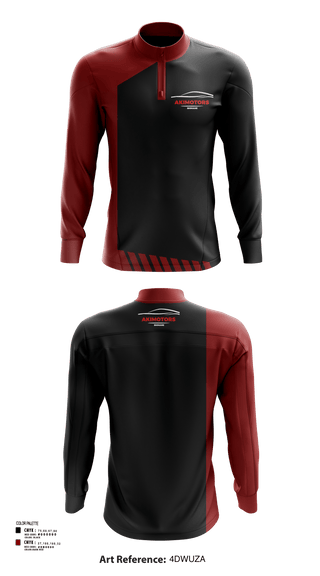 Quarter Zip Jacket, AKIMOTORS, , Teamtime, Team time, sublimation, custom sports apparel, team uniforms, spirit wear, spiritwear, sports uniforms, custom shirts, team store, custom team store, fundraiser sports, apparel fundraiser