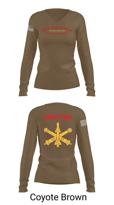 Task Force Defender 2317452 Women's Long Sleeve V-neck Shirt - 17