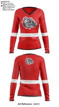 Pleasanton Elementary School Cheer 69415211 Women's Long Sleeve V-neck Shirt - 41