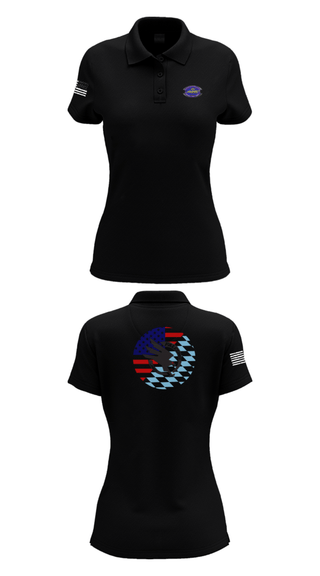 Womens Short Sleeve Performance Polo, Falcon Team, JMRC, Army, Teamtime, Team time, sublimation, custom sports apparel, team uniforms, spirit wear, spiritwear, sports uniforms, custom shirts, team store, custom team store, fundraiser sports, apparel fundraiser