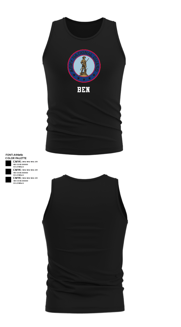 Tank Top, Ben, National Guard, Teamtime, Team time, sublimation, custom sports apparel, team uniforms, spirit wear, spiritwear, sports uniforms, custom shirts, team store, custom team store, fundraiser sports, apparel fundraiser