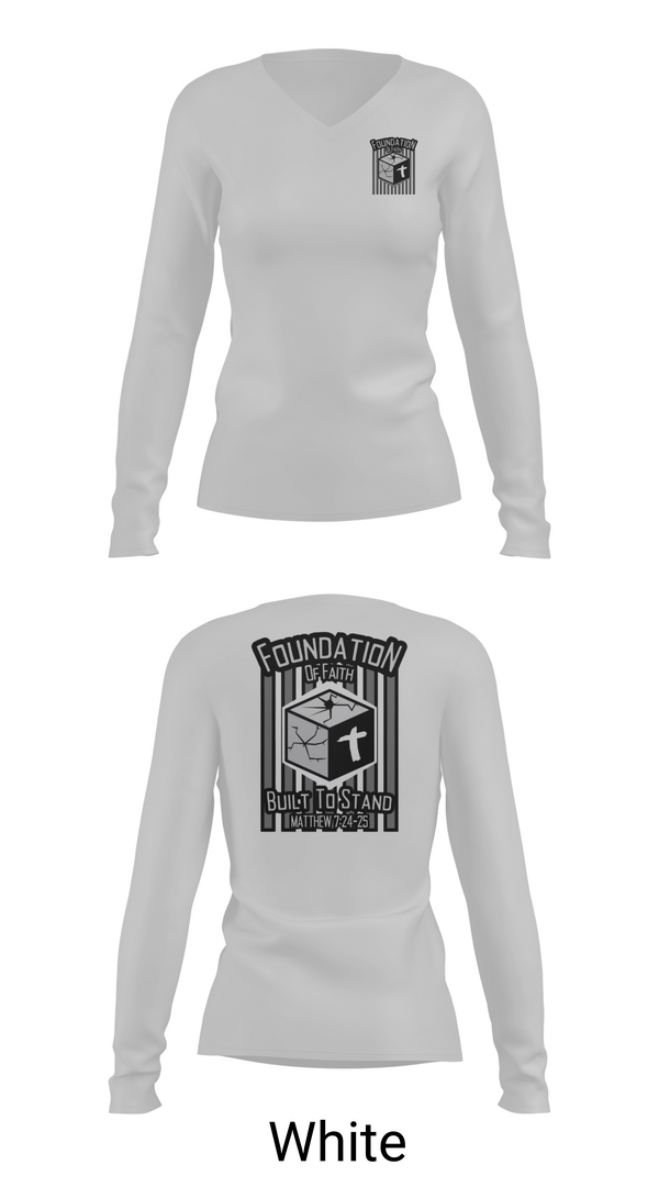 Womens Long Sleeve Vneck Shirt, Igniting Faith, , Teamtime, Team time, sublimation, custom sports apparel, team uniforms, spirit wear, spiritwear, sports uniforms, custom shirts, team store, custom team store, fundraiser sports, apparel fundraiser