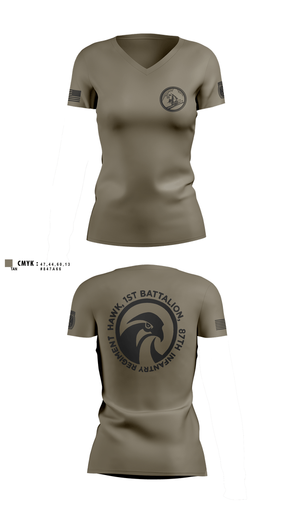 Womens Short Sleeve Vneck Shirt, Diesel, 3-71CAV, Army, Teamtime, Team time, sublimation, custom sports apparel, team uniforms, spirit wear, spiritwear, sports uniforms, custom shirts, team store, custom team store, fundraiser sports, apparel fundraiser