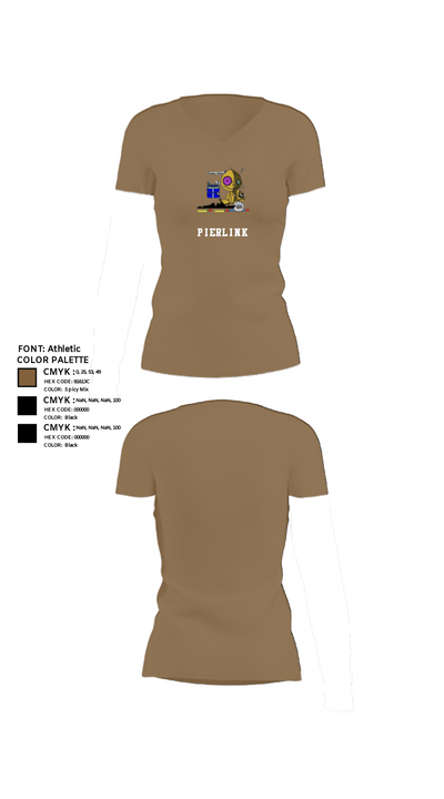 Pierlink 77649293 Women's Short Sleeve V-neck Shirt - 2