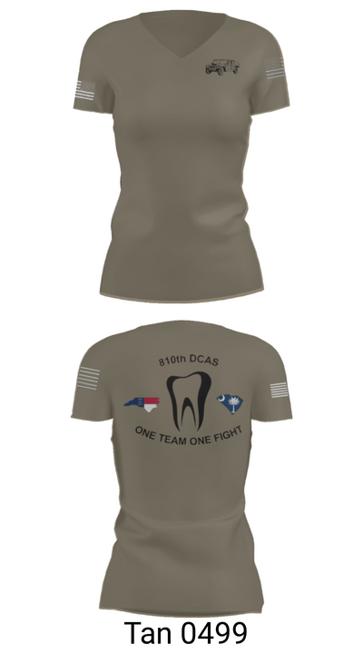 810th med co 30898387 Women's Short Sleeve V-neck Shirt - 68