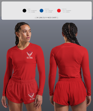 Womens Long Sleeve Vneck Shirt, TX-794, Spirit Store, Teamtime, Team time, sublimation, custom sports apparel, team uniforms, spirit wear, spiritwear, sports uniforms, custom shirts, team store, custom team store, fundraiser sports, apparel fundraiser