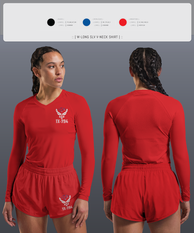 TX-794 72753245 Women's Long Sleeve V-neck Shirt - 6