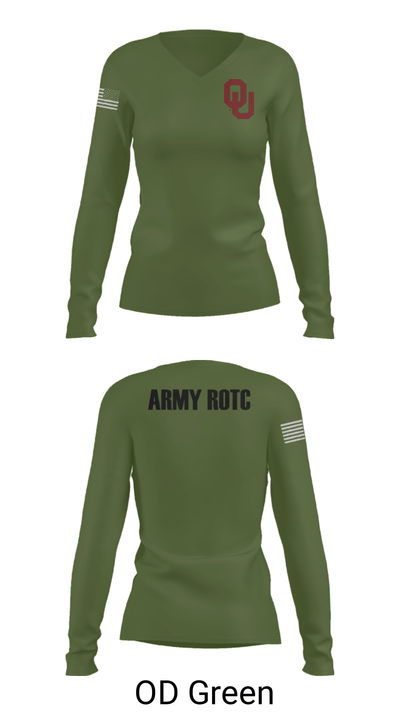OU Army ROTC 95723228 Women's Long Sleeve V-neck Shirt - 57