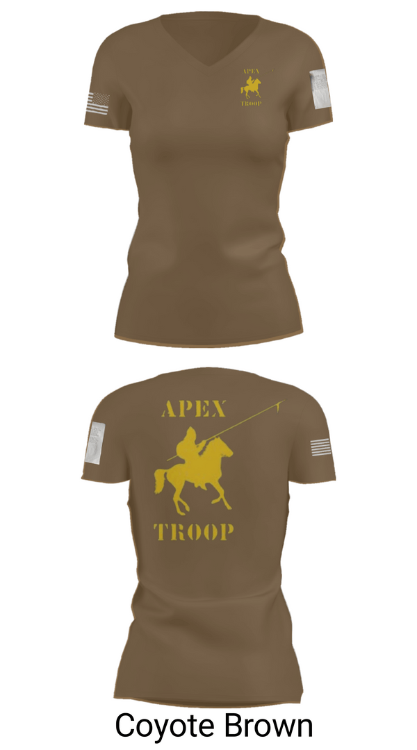 Women's Short Sleeve Vneck Shirt, Alpha Troop, 1-221 CAV, National Guard, Teamtime, Team time, sublimation, custom sports apparel, team uniforms, spirit wear, spiritwear, sports uniforms, custom shirts, team store, custom team store, fundraiser sports, apparel fundraiser