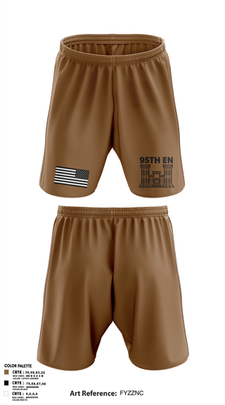 Athletic Shorts With Pockets, 95TH EN, Army, Teamtime, Team time, sublimation, custom sports apparel, team uniforms, spirit wear, spiritwear, sports uniforms, custom shirts, team store, custom team store, fundraiser sports, apparel fundraiser