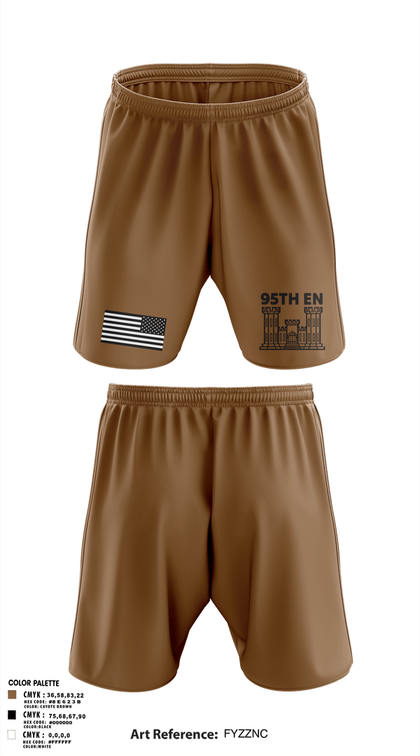 Athletic Shorts With Pockets, 95TH EN, Army, Teamtime, Team time, sublimation, custom sports apparel, team uniforms, spirit wear, spiritwear, sports uniforms, custom shirts, team store, custom team store, fundraiser sports, apparel fundraiser