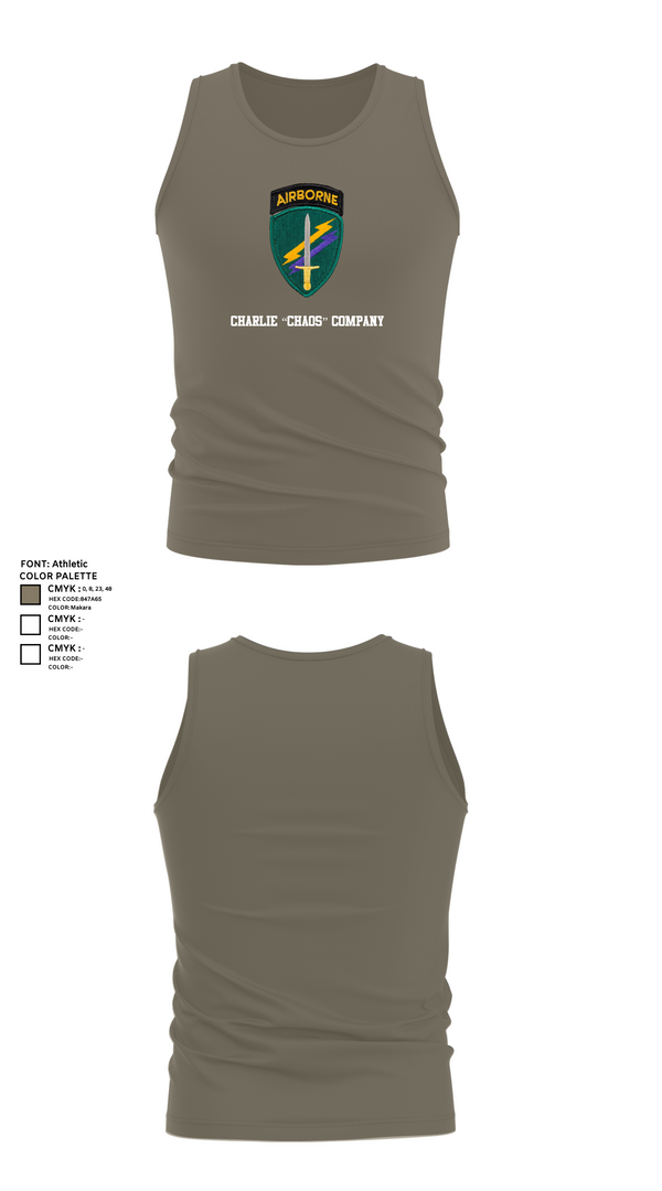 Tank Top, Charlie “Chaos” Company, , Teamtime, Team time, sublimation, custom sports apparel, team uniforms, spirit wear, spiritwear, sports uniforms, custom shirts, team store, custom team store, fundraiser sports, apparel fundraiser