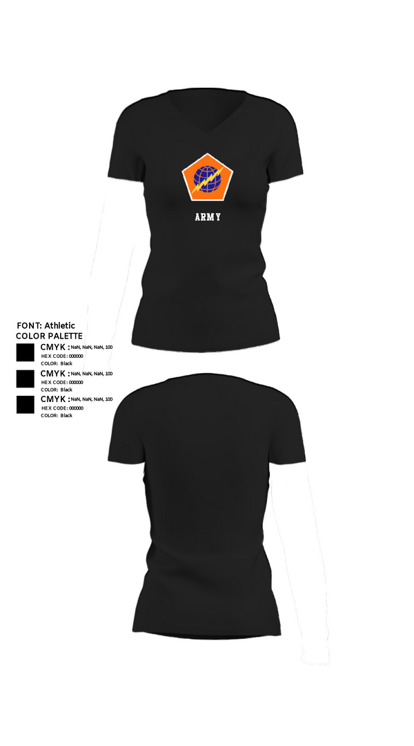 Women's Short Sleeve Vneck Shirt, 98th Expeditionary Signal Battalion, Army, Teamtime, Team time, sublimation, custom sports apparel, team uniforms, spirit wear, spiritwear, sports uniforms, custom shirts, team store, custom team store, fundraiser sports, apparel fundraiser