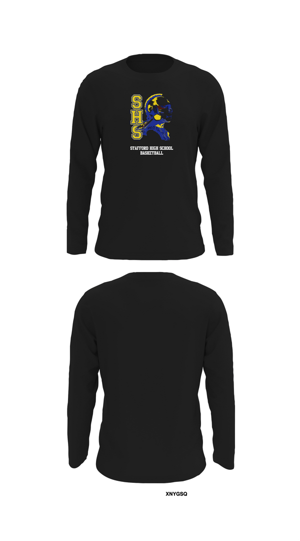Long Sleeve Performance Shirt, Stafford High School Basketball, Women's Basketball, Teamtime, Team time, sublimation, custom sports apparel, team uniforms, spirit wear, spiritwear, sports uniforms, custom shirts, team store, custom team store, fundraiser sports, apparel fundraiser