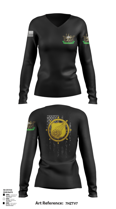 759 mp hhd 91445717 Women's Long Sleeve V-neck Shirt - 121