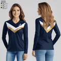 Trinity Preparatory School Basketball 18428537 Women's Long Sleeve V-neck Shirt -1 1