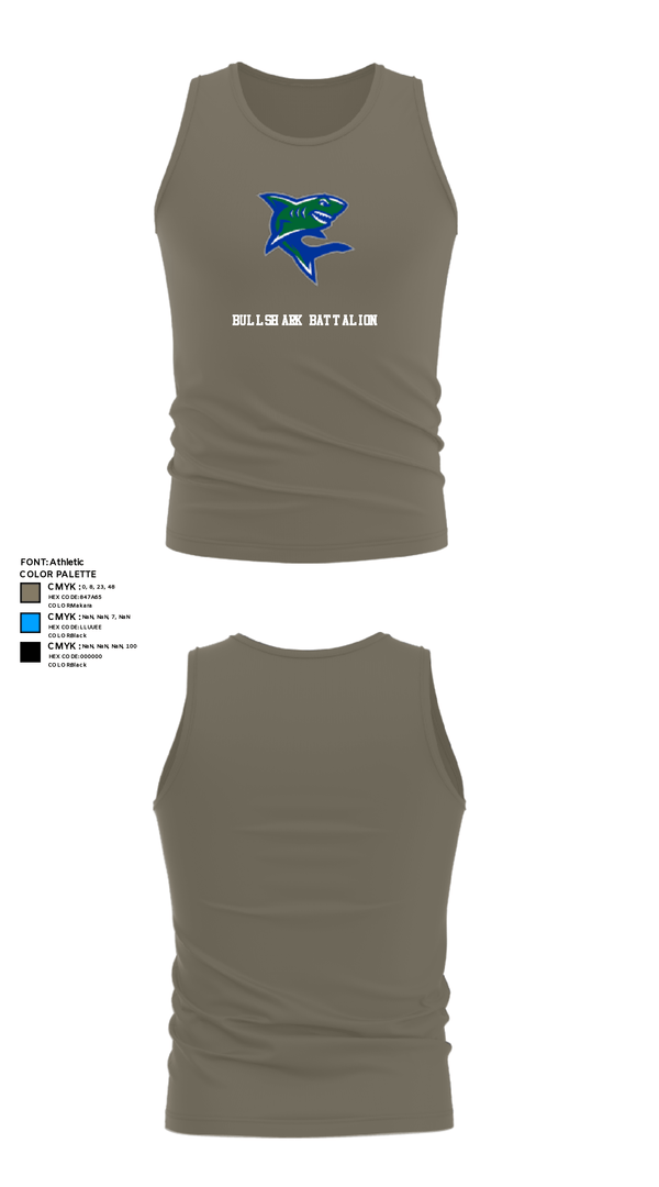 Tank Top, Bullshark Battalion, Army, Teamtime, Team time, sublimation, custom sports apparel, team uniforms, spirit wear, spiritwear, sports uniforms, custom shirts, team store, custom team store, fundraiser sports, apparel fundraiser