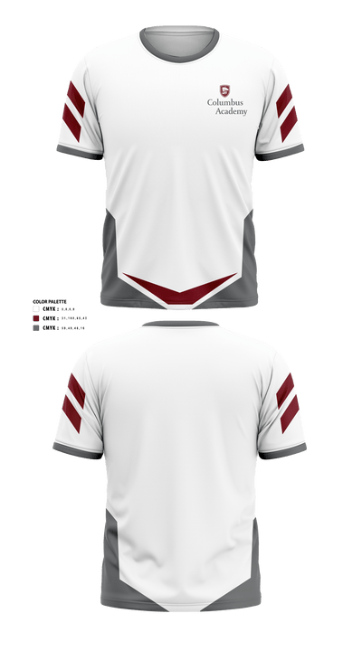 The Columbus Academy (Middle School) Golf 29839345 Short Sleeve Performance Shirt - 40