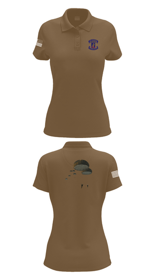 Womens Short Sleeve Performance Polo, 173rd Airborne Division, Army, Teamtime, Team time, sublimation, custom sports apparel, team uniforms, spirit wear, spiritwear, sports uniforms, custom shirts, team store, custom team store, fundraiser sports, apparel fundraiser
