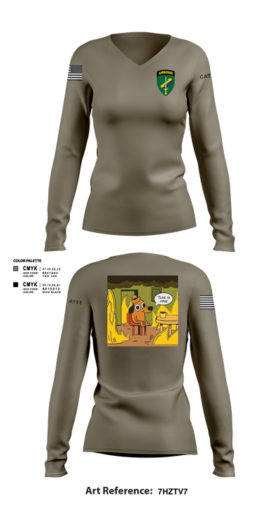 CAT 4111 31010816 Women's Long Sleeve V-neck Shirt - 3