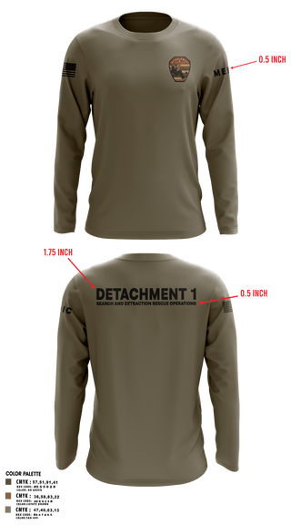 Long Sleeve Performance Shirt, Detachment 1, Air Force, Teamtime, Team time, sublimation, custom sports apparel, team uniforms, spirit wear, spiritwear, sports uniforms, custom shirts, team store, custom team store, fundraiser sports, apparel fundraiser