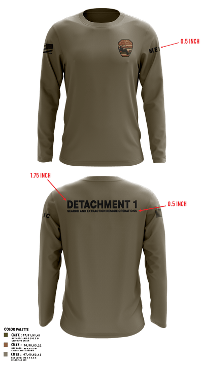 Detachment 1 27221981 Long Sleeve Performance Shirt 39