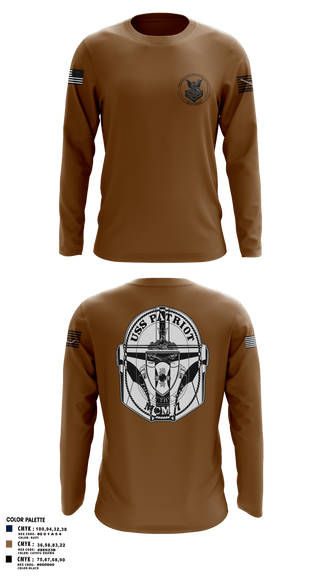 Long Sleeve Performance Shirt, USS Patriot, Navy, Teamtime, Team time, sublimation, custom sports apparel, team uniforms, spirit wear, spiritwear, sports uniforms, custom shirts, team store, custom team store, fundraiser sports, apparel fundraiser