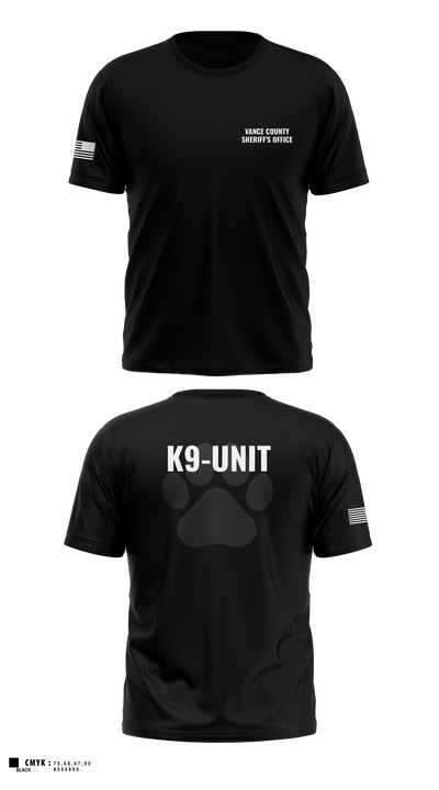 Vance County Sheriff's Office  K9 Unit 48237740 Old School Cotton Feel Shirt - 2
