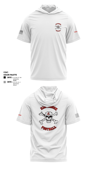 Short Sleeve Performance Shirt with hood, Eastbrook Football, Army, Teamtime, Team time, sublimation, custom sports apparel, team uniforms, spirit wear, spiritwear, sports uniforms, custom shirts, team store, custom team store, fundraiser sports, apparel fundraiser