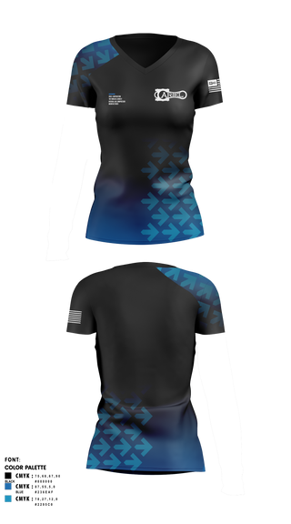 Womens Short Sleeve Vneck Shirt, Ariel Corporation, , Teamtime, Team time, sublimation, custom sports apparel, team uniforms, spirit wear, spiritwear, sports uniforms, custom shirts, team store, custom team store, fundraiser sports, apparel fundraiser