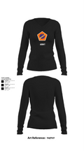 98th Expeditionary Signal Battalion 25845475 Women's Long Sleeve V-neck Shirt - 22