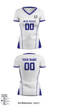 Blue Valley High School Volleyball 55453386 Women's Short Sleeve V-neck Shirt - 9