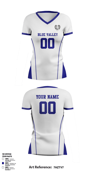Womens Short Sleeve Vneck Shirt, Blue Valley High School Volleyball, Men's Volleyball, Teamtime, Team time, sublimation, custom sports apparel, team uniforms, spirit wear, spiritwear, sports uniforms, custom shirts, team store, custom team store, fundraiser sports, apparel fundraiser