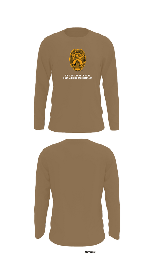 Long Sleeve Performance Shirt, 4th Law Enforcement Battalion Bravo Company, Marines, Teamtime, Team time, sublimation, custom sports apparel, team uniforms, spirit wear, spiritwear, sports uniforms, custom shirts, team store, custom team store, fundraiser sports, apparel fundraiser