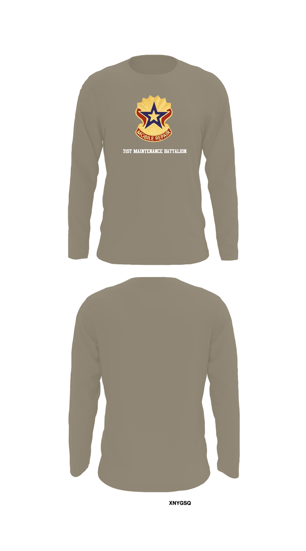 Long Sleeve Performance Shirt, 71st Maintenance Battalion, Army, Teamtime, Team time, sublimation, custom sports apparel, team uniforms, spirit wear, spiritwear, sports uniforms, custom shirts, team store, custom team store, fundraiser sports, apparel fundraiser