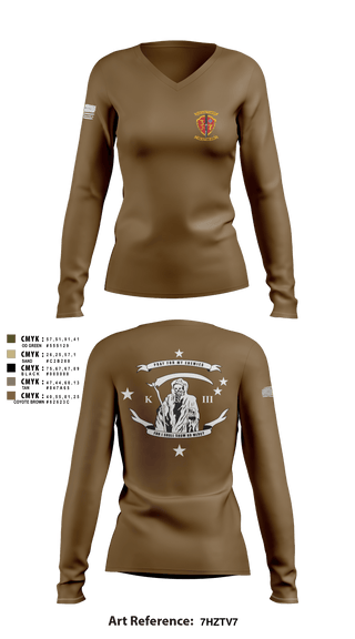Womens Long Sleeve Vneck Shirt 1, V3/7, Marines, Teamtime, Team time, sublimation, custom sports apparel, team uniforms, spirit wear, spiritwear, sports uniforms, custom shirts, team store, custom team store, fundraiser sports, apparel fundraiser