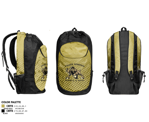 Gear Bag, Valley Springs Middle School, Spirit Store, Teamtime, Team time, sublimation, custom sports apparel, team uniforms, spirit wear, spiritwear, sports uniforms, custom shirts, team store, custom team store, fundraiser sports, apparel fundraiser