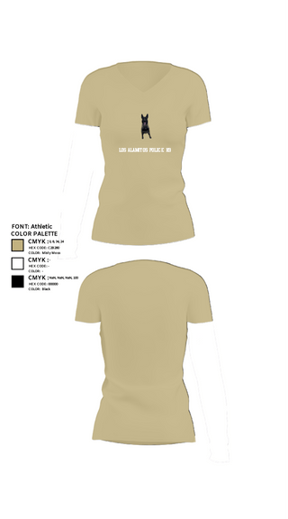 Women's Short Sleeve Vneck Shirt, Los Alamitos Police K9, Police, Teamtime, Team time, sublimation, custom sports apparel, team uniforms, spirit wear, spiritwear, sports uniforms, custom shirts, team store, custom team store, fundraiser sports, apparel fundraiser