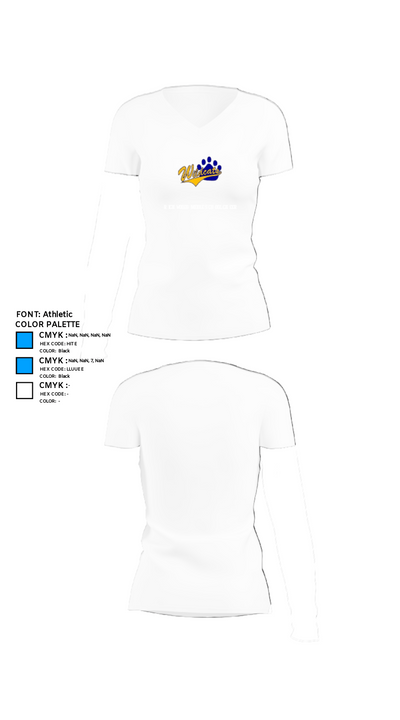 Richwoods Middle School Cheer 94621305 Women's Short Sleeve V-neck Shirt - 18