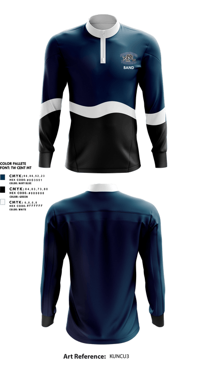 South Ridge High School Band 37040331 Quarter Zip Jacket - 1