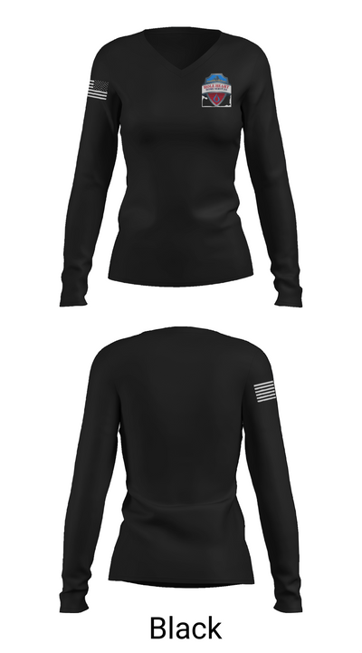 Hole Heart Home Services 70981913 Women's Long Sleeve V-neck Shirt - 35