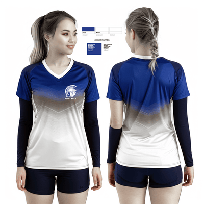 James B Hunt High School Football 49047350 Women's Short Sleeve V-neck Shirt - 3
