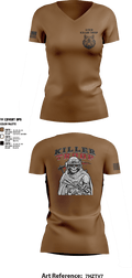 3/2CR Killer Troop 6220684 Women's Short Sleeve V-neck Shirt - 10