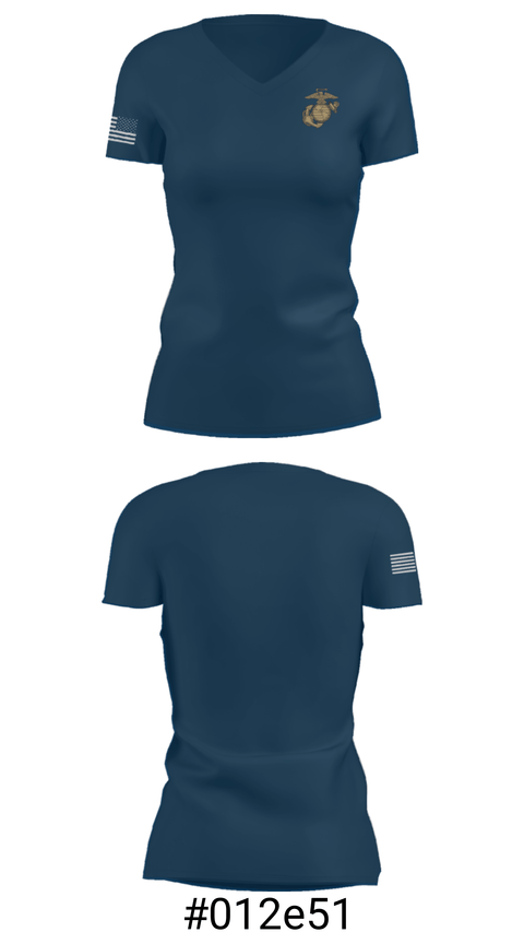 Women's Short Sleeve Vneck Shirt, Marine Training Academy USA, Marines, Teamtime, Team time, sublimation, custom sports apparel, team uniforms, spirit wear, spiritwear, sports uniforms, custom shirts, team store, custom team store, fundraiser sports, apparel fundraiser