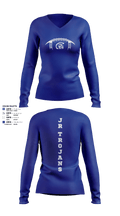 Orland Jr Trojans Football 79293862 Women's Long Sleeve V-neck Shirt - 5