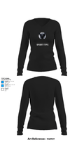 Nocturnalz 5555113 Women's Long Sleeve V-neck Shirt - 34