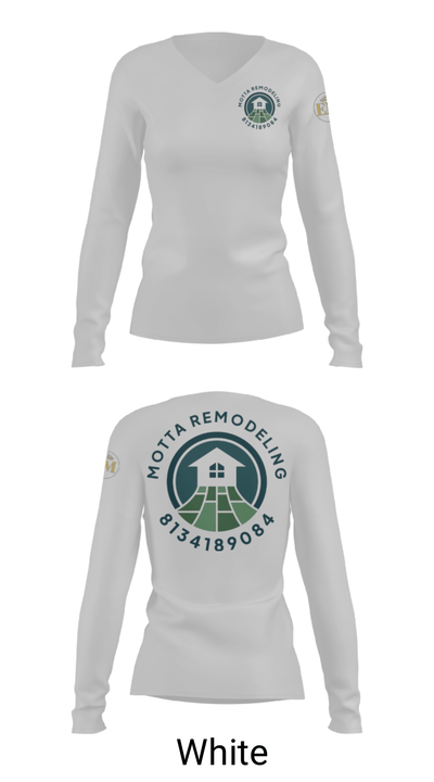 Beach Tennis Tampa 32781040 Women's Long Sleeve V-neck Shirt - 16